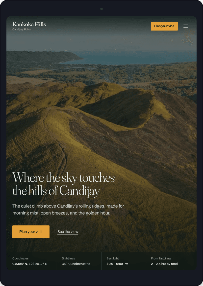 Kankoka Hills on tablet