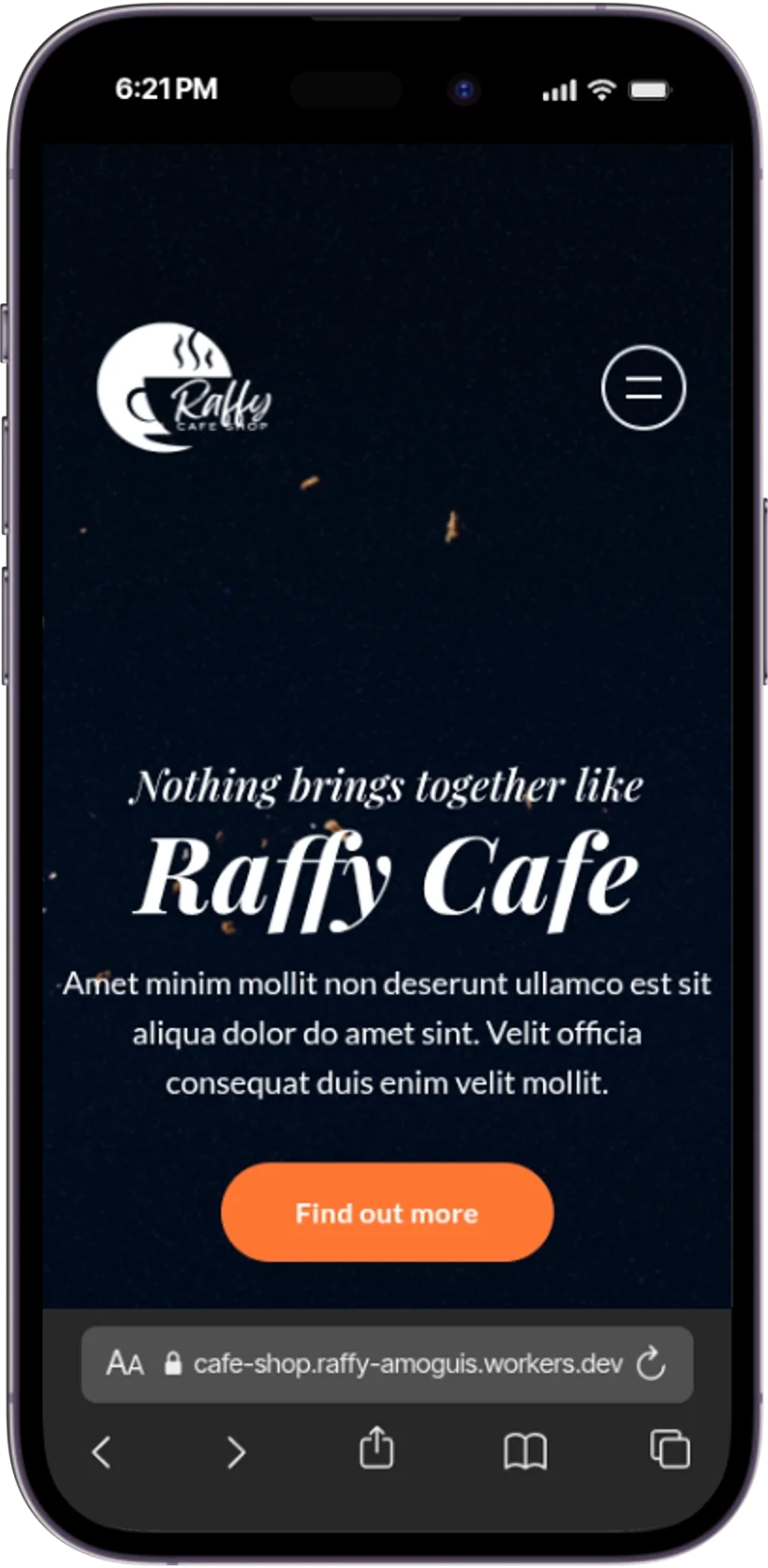 Raffy Restaurant on mobile
